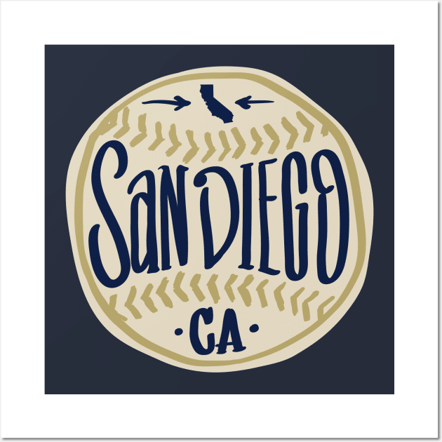 San Diego Hand Drawn Script Design Wall Art by goodwordsco